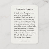 St. Peregrine Schutzheilige der Krebserkrankung Visitenkarte (Rückseite)