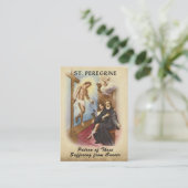 St. Peregrine Schutzheilige der Krebsheiligen Kart Visitenkarte (Stehend Vorderseite)