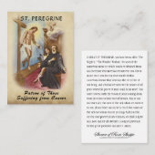 St. Peregrine Schutzheilige der Krebsheiligen Kart Visitenkarte (Vorne/Hinten)