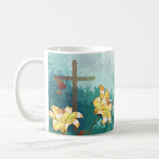 St. Peregrine, Schutzheilige des Krebses, Kreuz Kaffeetasse (Links)