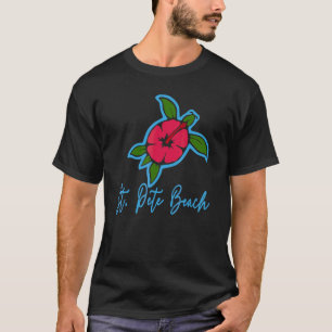 St Pete Beach 2022 Sea Turtle Tropical Blume Vac T-Shirt