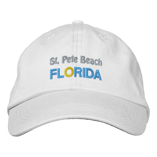 ST. PETE BEACH BESTICKTE BASEBALLKAPPE (Vorderseite)