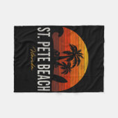St Pete Beach Florida Fl Palms Vacation Surf Sonne Fleecedecke (Vorderseite (Horizontal))