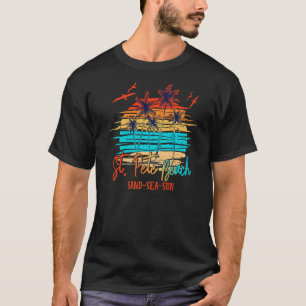 St Pete Beach Florida Palm Beach Surfboard Vacatio T-Shirt
