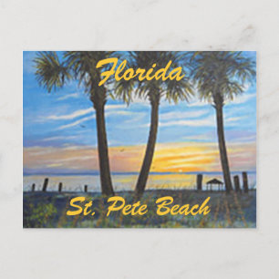 "ST. PETE BEACH FLORIDA PALMS POSTCARD" POSTCARD POSTKARTE