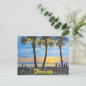 "ST. PETE BEACH FLORIDA PALMS POSTCARD" POSTKARTE (Stehend Vorderseite)