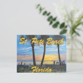 "ST. PETE BEACH FLORIDA PALMS POSTKARTE (Stehend Vorderseite)