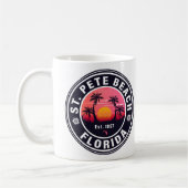 St Pete Beach Florida Retro Sunset Souvenirs 60er Kaffeetasse (Links)