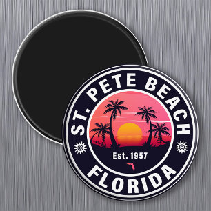 St Pete Beach Florida Retro Sunset Souvenirs 60er Magnet