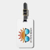 St. Pete Beach Florida Sonnenbrille Gepäckanhänger (Vorderseite vertikal)
