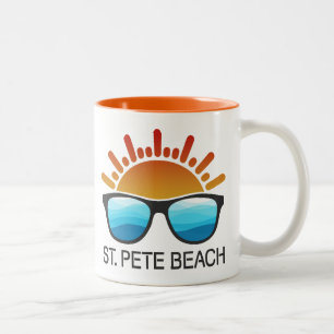 St. Pete Beach Florida Sonnenbrille Zweifarbige Tasse