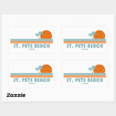 St. Pete Beach Florida Sun Palm Trees Rechteckiger Aufkleber (Blatt)