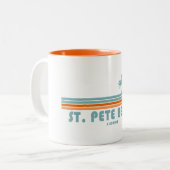 St. Pete Beach Florida Sun Palm Trees Zweifarbige Tasse (Vorderseite Links)
