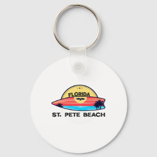St Pete Beach Florida Surfbrett Strand Surfen Schlüsselanhänger