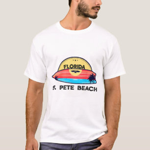St Pete Beach Florida Surfbrett Strand Surfen  T-Shirt