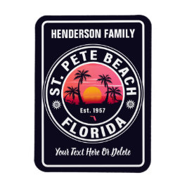 St Pete Beach Florida Vintag Athletic Style 60er Magnet