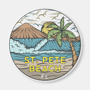 St Pete Beach Florida Vintage auf Deutsch Magnet
