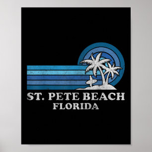 St. Pete Beach Florida Vintage Familien Sommerurla Poster