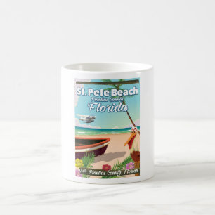 St. Pete Beach Florida Vintage-Reiseplakat Kaffeetasse