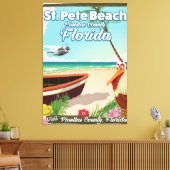 St Pete Beach Florida Vintage Reiseplakat Leinwanddruck (Insitu (Wohnzimmer))