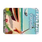 St Pete Beach Florida Vintage Reiseplakat Magnet (Horizontal)