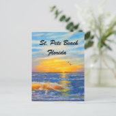ST. PETE BEACH OCEAN WAVES POSTCARD POSTKARTE (Stehend Vorderseite)