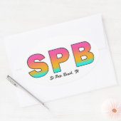 St Pete Beach Oval Aufkleber (Umschlag)