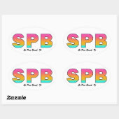 St Pete Beach Oval Aufkleber (Blatt)