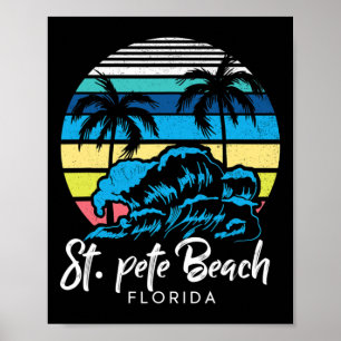 St. Pete Beach Tropische Vibes Florida Souvenir Ur Poster