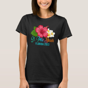 St Pete Beach Vacation Florida Tropischer Hibiskus T-Shirt