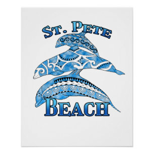 St. Pete Florida Beach Vacation Delphine Poster