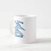 St. Pete Florida Beach Vacation Tribal Dolphins Kaffeetasse (Vorderseite Links)