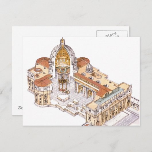 St Peter Basilika. Vatikanstadt Rom. Italien Postkarte (Vorne/Hinten)