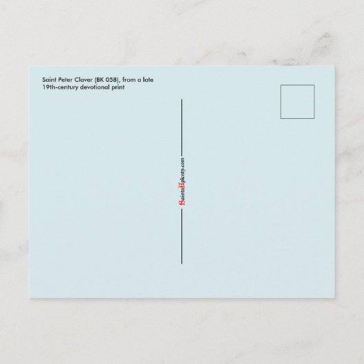 St. Peter Claver (BK 058) Postkarte (Rückseite)