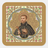 St. Peter Claver (BK 058) Quadratischer Aufkleber (Vorderseite)