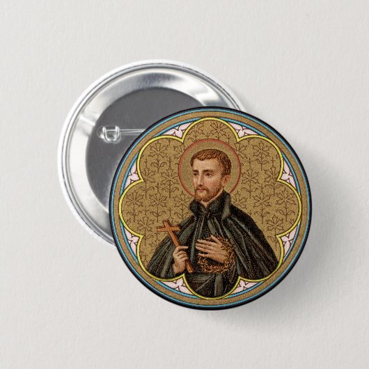 St. Peter Claver (BK 058) Round Button (Vorne & Hinten)