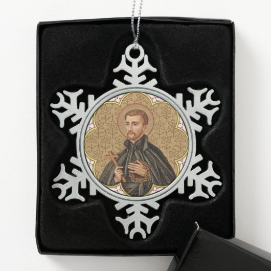 St. Peter Claver (BK 058) Schneeflocken Zinn-Ornament (Box)