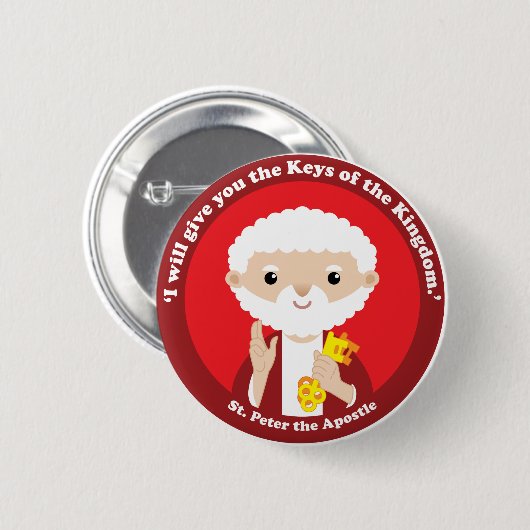 St Peter der Apostel Button (Vorne & Hinten)