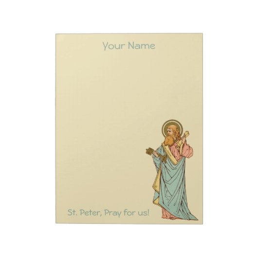 St. Peter der Apostel (RLS 14) 8.5"x11" Notizblock (Rotiert)