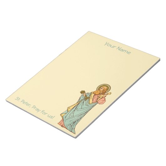 St. Peter der Apostel (RLS 14) 8.5"x11" Notizblock (angewinkelt)