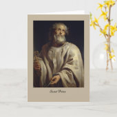 St Peter durch Peter Paul Rubens, Gruß-Karte Karte (Gelbe Blume)