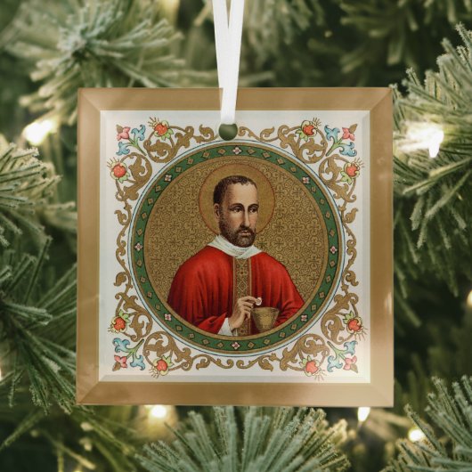 St. Peter Faber (BK 051; berühmtes Zitat) Ornament Aus Glas (Insitu)