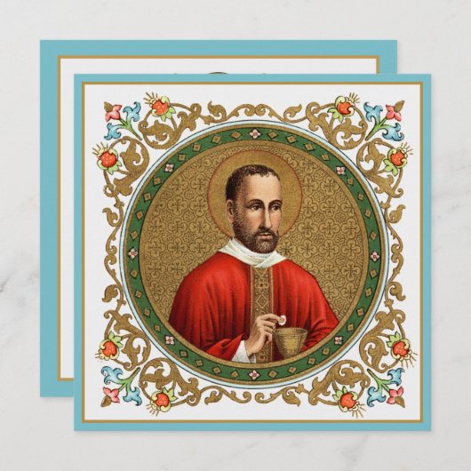 St. Peter Faber (BK 051) Square Gruß/Note Card (Vorne/Hinten)