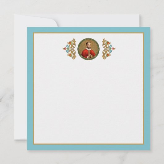St. Peter Faber (BK 051) Square Gruß/Note Card (Rückseite)