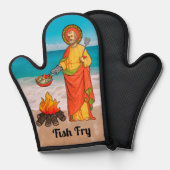 St. Peter Fish Fry Oven Mitt Ofenhandschuh (Vorderseite/Rückseite)