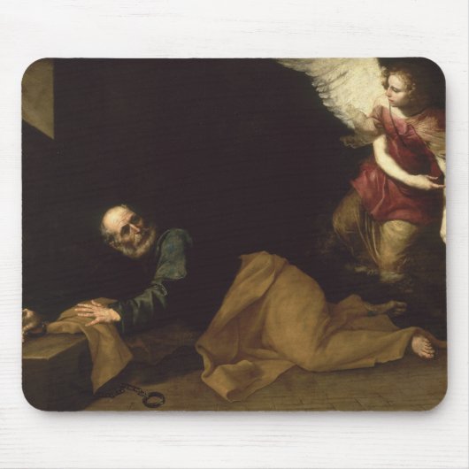 St Peter gab durch einen Engel, 1639 frei Mousepad (Vorne)