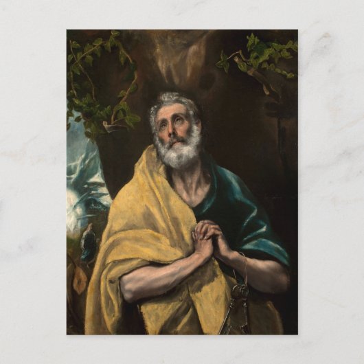 St. Peter in Tränen von El Greco Postkarte (Vorderseite)