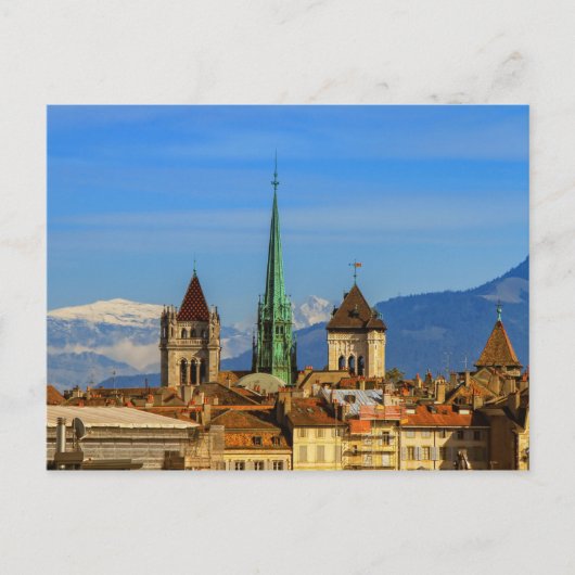 St. Peter Kathedrale, Genf, Schweiz Postkarte (Vorderseite)