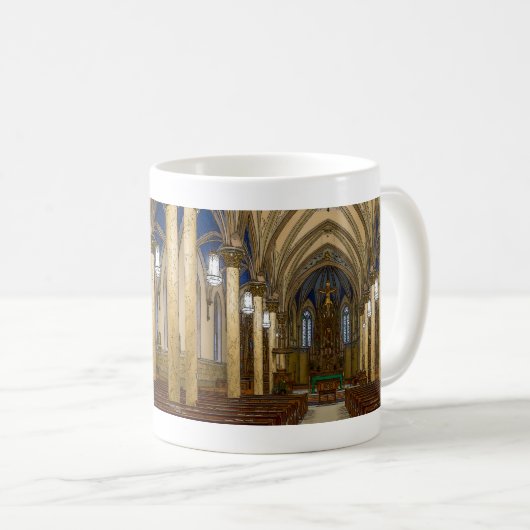 St. Peter Katholische Kirche Painterly Coffee Tass Kaffeetasse (VorderseiteRechts)