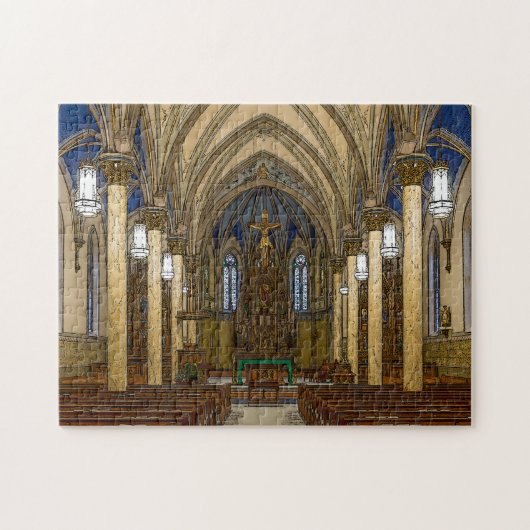 St. Peter Katholische Kirche Painterly Puzzle (Horizontal)